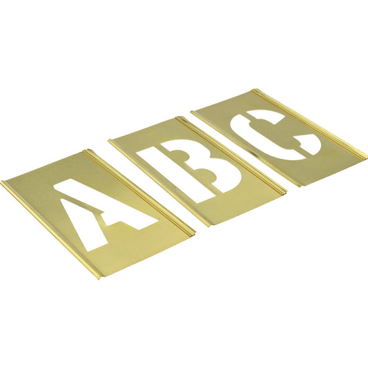 C.H. Hanson 10153 92 Piece, 3 Inch Character Size, Brass Stencil