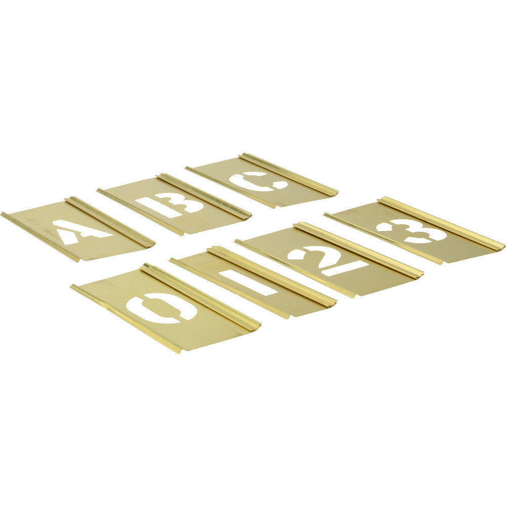 C.H. Hanson 10068 45 Piece, 1 Inch Character Size, Brass Stencil
