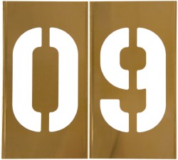 C.H. Hanson 10160 13 Piece, 8 Inch Character Size, Brass Stencil
