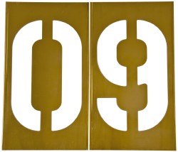 C.H. Hanson 10162 13 Piece, 12 Inch Character Size, Brass Stencil