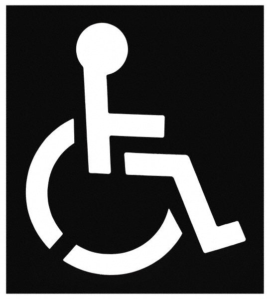 C.H. Hanson 12438 Facility Stencils Stencil Type Graphic/Symbol Only  Character Height 43in  Overall Height 46in  Thickness 0.0150in