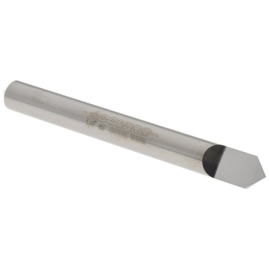 Accupro 00199729 1/4" Dia Single 90&deg Conical Point End Solid Carbide Split-End Blank