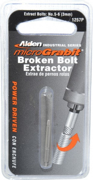 Alden 1257P Screw Extractor Size #5, #6 & M3, for 3 mm Screw