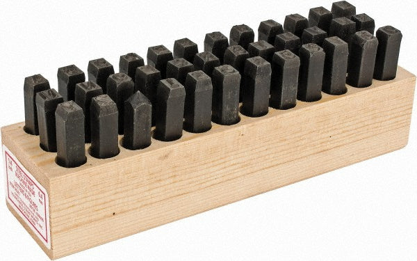 YOUNG BROS. STAMP WORKS INC. 06361 Standard Stamp Set 1/4" Character, 36 pc