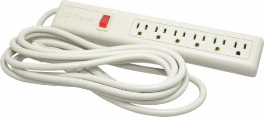 Wiremold P6-15 6 Outlets, 120 Volts, 15 Amps, 15' Cord, Power Outlet Strip