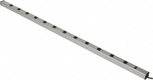 Wiremold UL2064BD 12 Outlets, 120 Volts, 15 Amps, 15' Cord, Power Outlet Strip