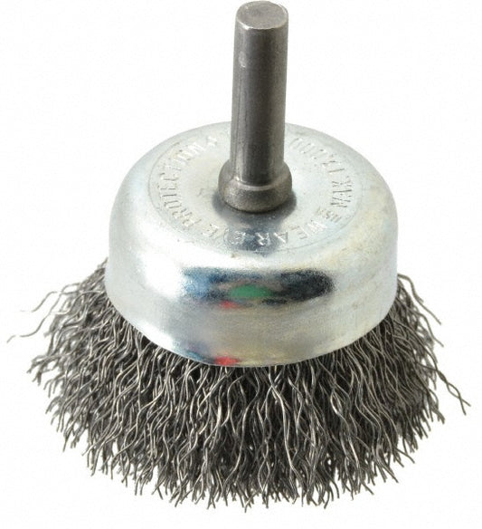 Osborn 0003240700 Cup Brush 1-3/4" Dia, 0.0118" Wire Dia, Steel, Crimped