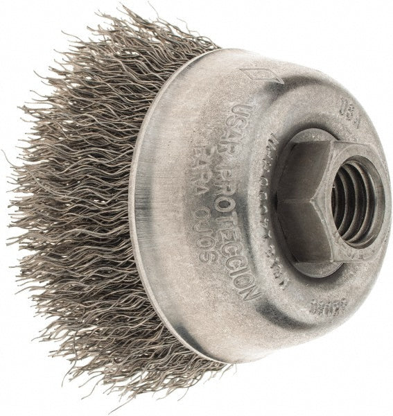 Osborn 0003240500 Cup Brush 2-3/4" Dia, 0.014" Wire Dia, Steel, Crimped