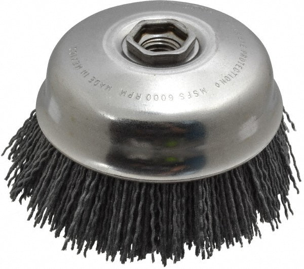 Osborn 0003213700 Cup Brush 4" Dia, Nylon, Straight
