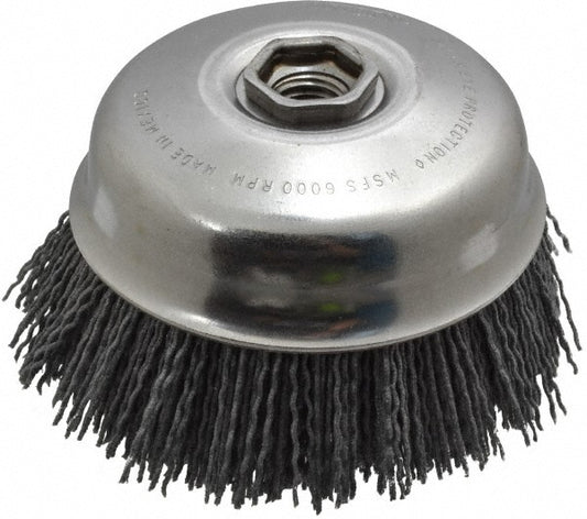Osborn 0003213700 Cup Brush 4" Dia, Nylon, Straight