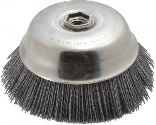 Osborn 0003213800 Cup Brush 6" Dia, Silicon Carbide, Straight
