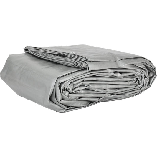 Value Collection KSMSCSB2030 Tarp/Dust Cover Black & Silver, Polyethylene, 30' Long x 20' Wide, 11 to 12 mil