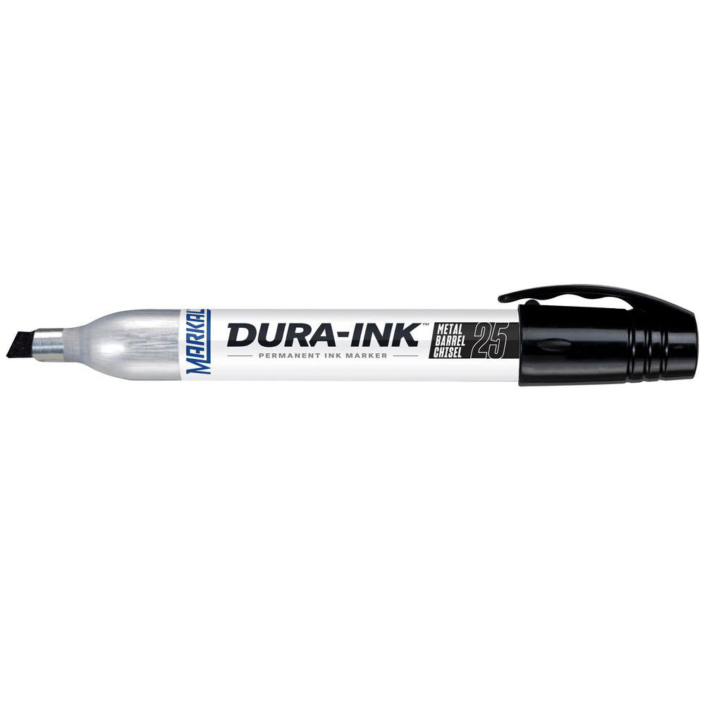 Markal 96223 Metal barrel, permanent ink marker with medium chisel tip