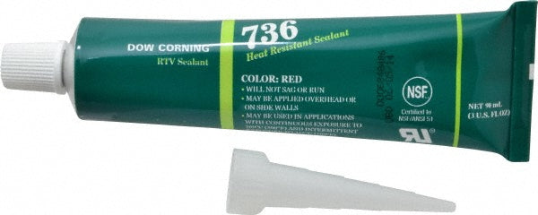 Dow Corning 2423472 Joint Sealant 3 oz Tube, Red, RTV Silicone