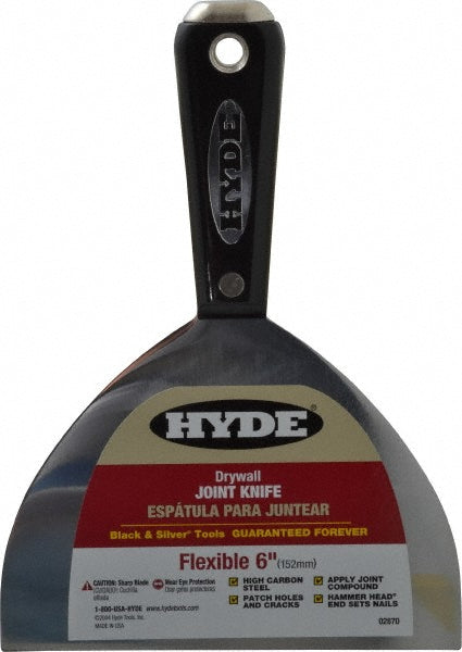 Hyde Tools 02870 Taping Knife Carbon Steel, 6" Wide
