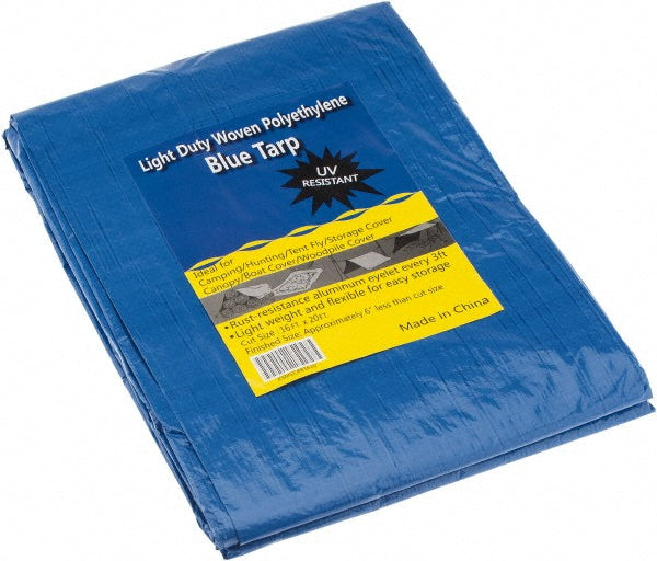 Value Collection KSMSCBB1620 Tarp/Dust Cover Blue, Rectangle, Polyethylene, 20' Long x 16' Wide