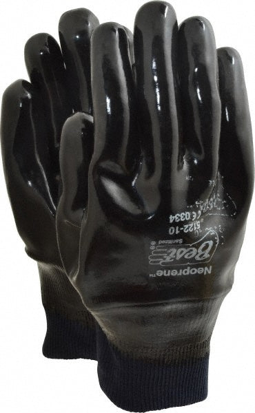 SHOWA 5122-10 Chemical Resistant Gloves Large, Neoprene-Coated, Neoprene, Supported
