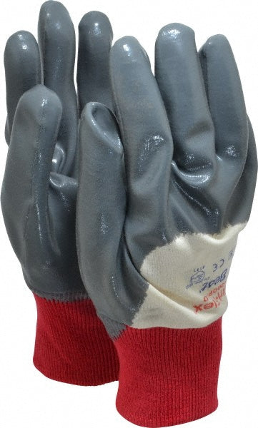 SHOWA 4000P-10 General Purpose Work Gloves Large, Nitrile Coated, Cotton
