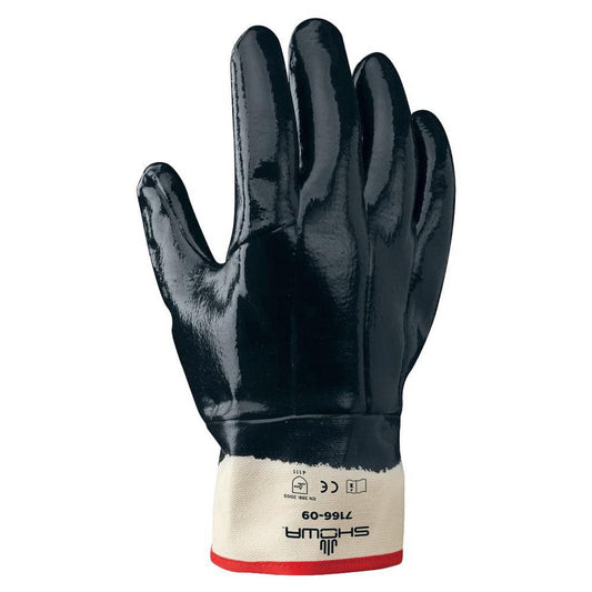 SHOWA 7166-10 General Purpose Work Gloves Large, Nitrile Coated, Jersey