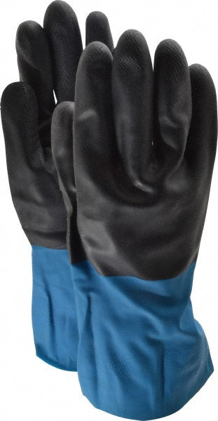 SHOWA CHML-09 Chemical Resistant Gloves Large, 26 mil Thick, Neoprene-Coated, Latex & Neoprene, Supported
