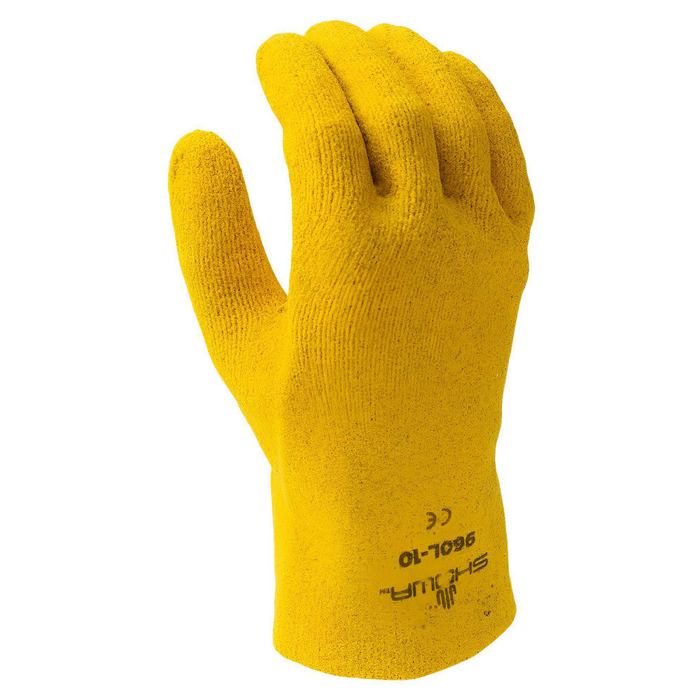 SHOWA 960L-10 General Purpose Work Gloves Large, Polyvinylchloride & Vinyl Coated, Cotton