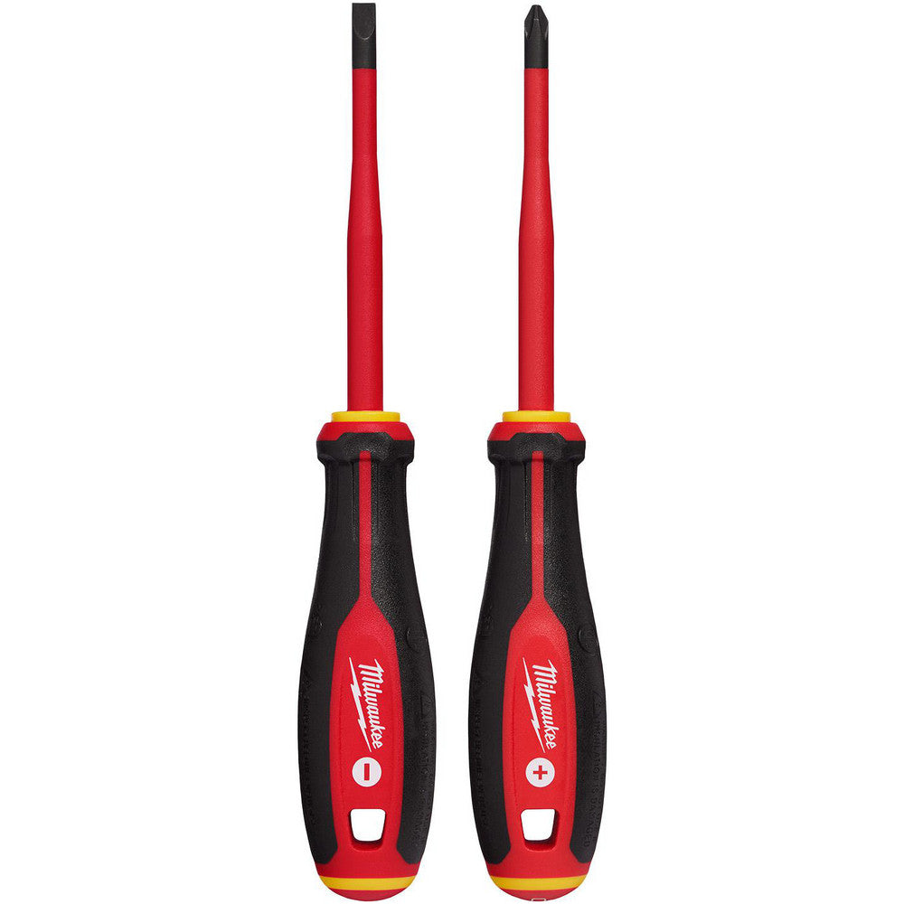 Milwaukee Tool 48-22-2207 Screwdriver Sets Screwdriver Types Included Cabinet Phillips  Container Type None  Tether Style Tether Capable  Finish Matte  Number Of Pieces 2  Insulated Yes