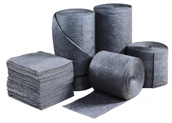 Brady SPC Sorbents MRO30 Sorbent Pad Universal Use, 30" Wide, 150' Long, 50 gal, Gray