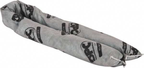 Brady SPC Sorbents AW430 Sock Universal, 3" Dia, 4' OAL, 30 gal Absorption, Polypropylene, Gray