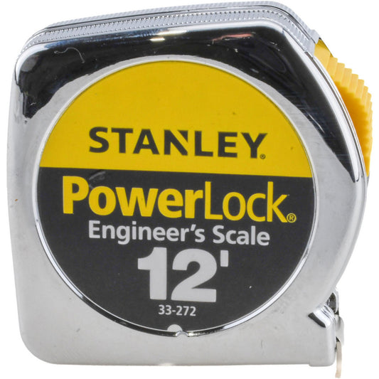 Stanley 33-272 Tape Measure 12' Long, 1/2" Width, Yellow Blade