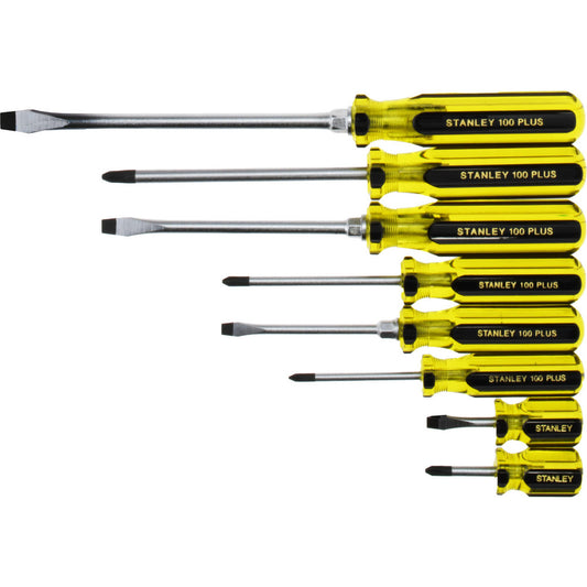 Stanley 66-158-A Screwdriver Set 8 Pc, Phillips, Slotted & Stubby