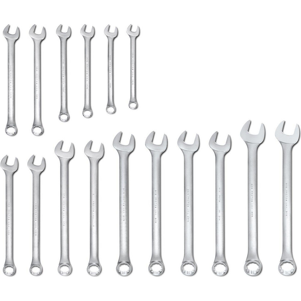 Proto J1200F-HD Combination Wrench Set 16 Pc, Inch