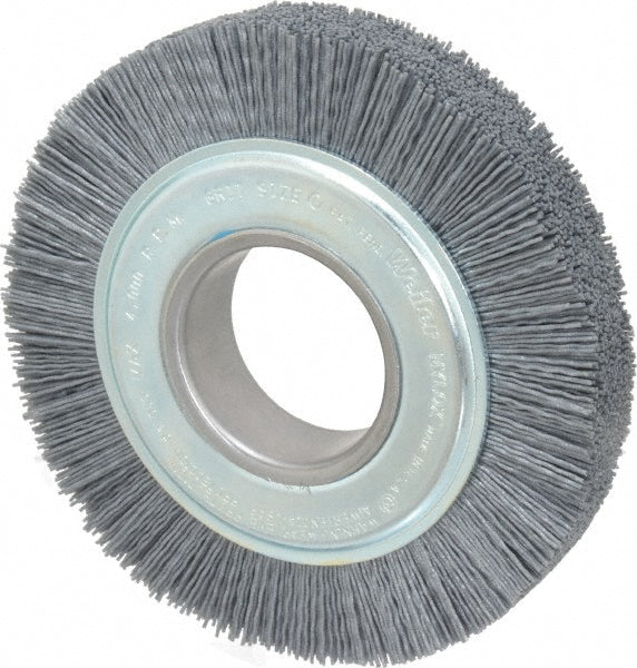 Weiler 97732 Wheel Brush 6" Wheel Dia, 1" Face Width, 0.0350" Wire Dia, Crimped