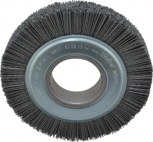 Weiler 97733 Wheel Brush 6" Wheel Dia, 1" Face Width, 0.0400" Wire Dia, Crimped