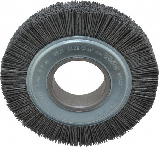 Weiler 97733 Wheel Brush 6" Wheel Dia, 1" Face Width, 0.0400" Wire Dia, Crimped