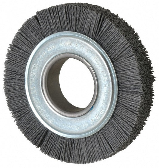 Weiler 97734 Wheel Brush 6" Wheel Dia, 1" Face Width, 0.0400" Wire Dia, Crimped