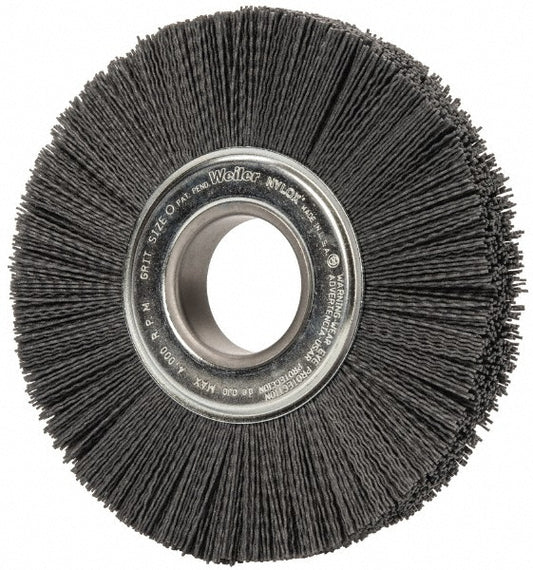 Weiler 97735 Wheel Brush 8" Wheel Dia, 1" Face Width, 0.0400" Wire Dia, Crimped