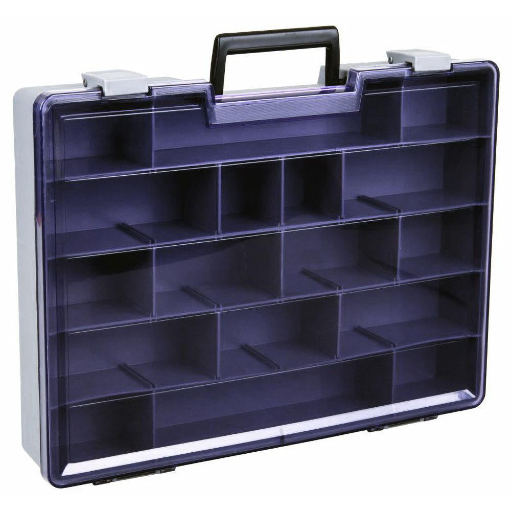 Flambeau 724-2 9 to 24 Compartment Gray Small Parts Storage Box