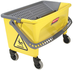 Rubbermaid FGQ90088YEL HYGEN Microfiber Mop Bucket with Press Wringer, 26 inch, Yellow