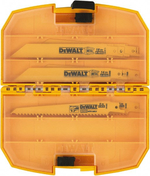 DeWALT DW4890 15 Pieces, 6" Long x 0.04" Thickness, Bi-Metal Reciprocating Saw Blade Set
