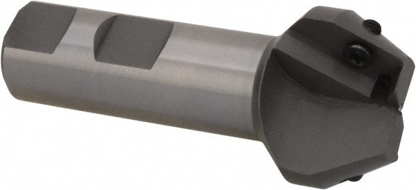 Everede Tool 01270 30&deg Lead Angle, 3/4" to 1.303" Cut Diam, 3/4" Shank Diam, Indexable & Chamfer End Mill
