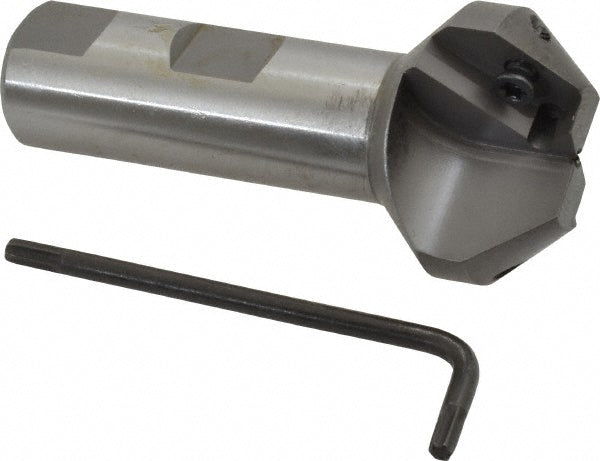 Everede Tool 01268 41&deg Lead Angle, 0.688" to 1.414" Cut Diam, 3/4" Shank Diam, Indexable & Chamfer End Mill
