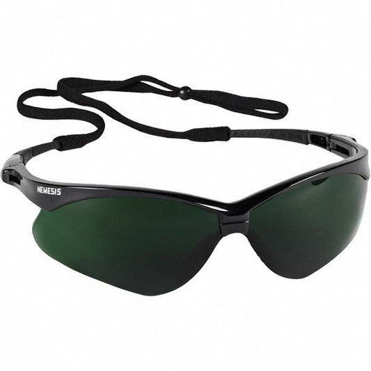 KleenGuard 25671 Safety Glass Scratch-Resistant, Green Lenses, Full-Framed, UV Protection