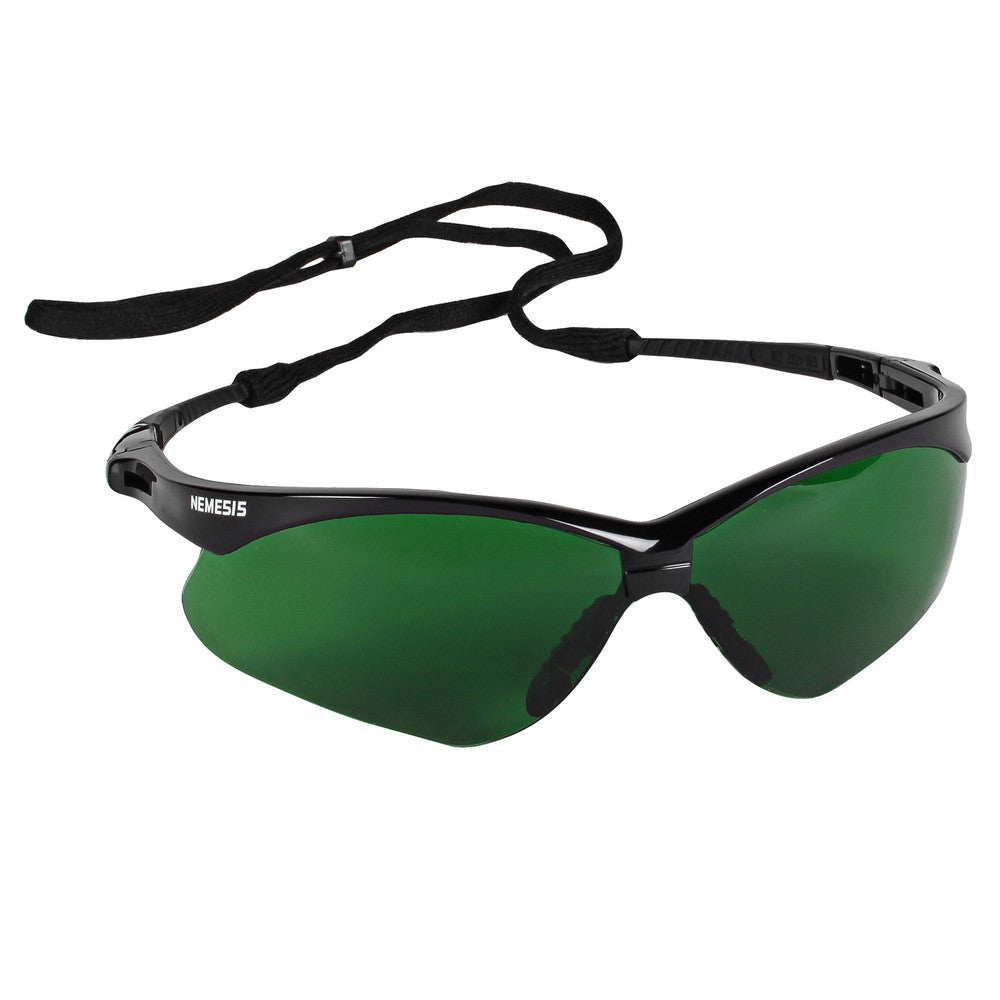 KleenGuard 25692 Safety Glass Scratch-Resistant, Green Lenses, Full-Framed, UV Protection