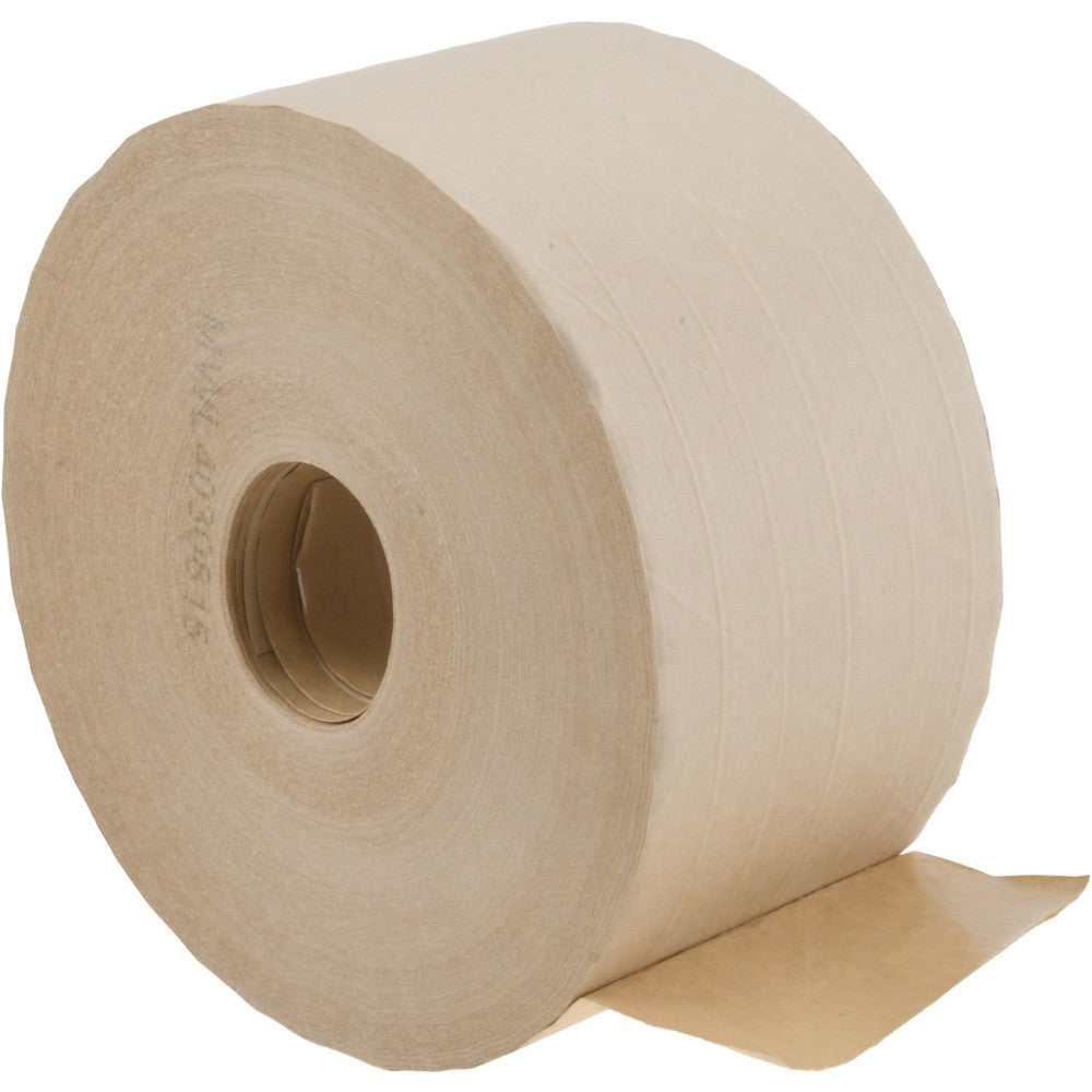 Jespen Ind LLC SPIN3 Packing Tape 3" Wide, 375' Long, Brown, Water-Activated Adhesive