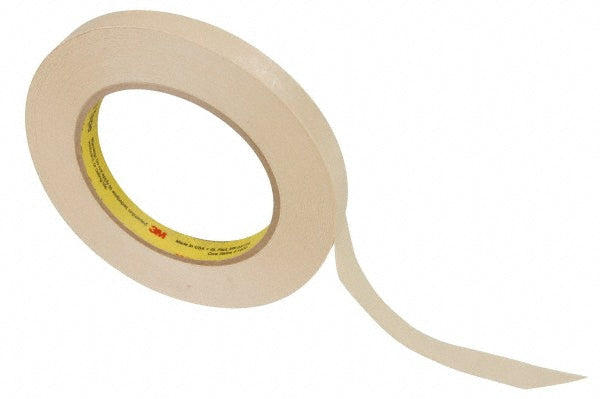 3M 7000048952 Masking Tape 12 mm Wide, 60 yd Long, 6.3 mil Thick, Tan