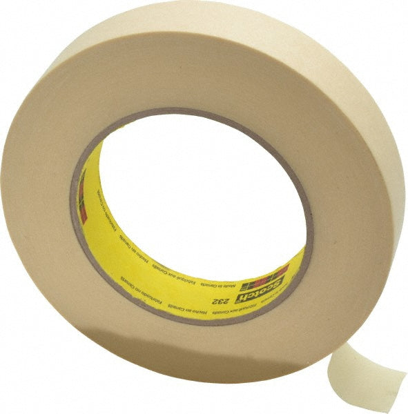3M 7000001265 Masking Tape 1" Wide, 60 yd Long, 6.3 mil Thick, Tan