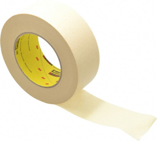 3M 7000001266 Masking Tape 2" Wide, 60 yd Long, 6.3 mil Thick, Tan