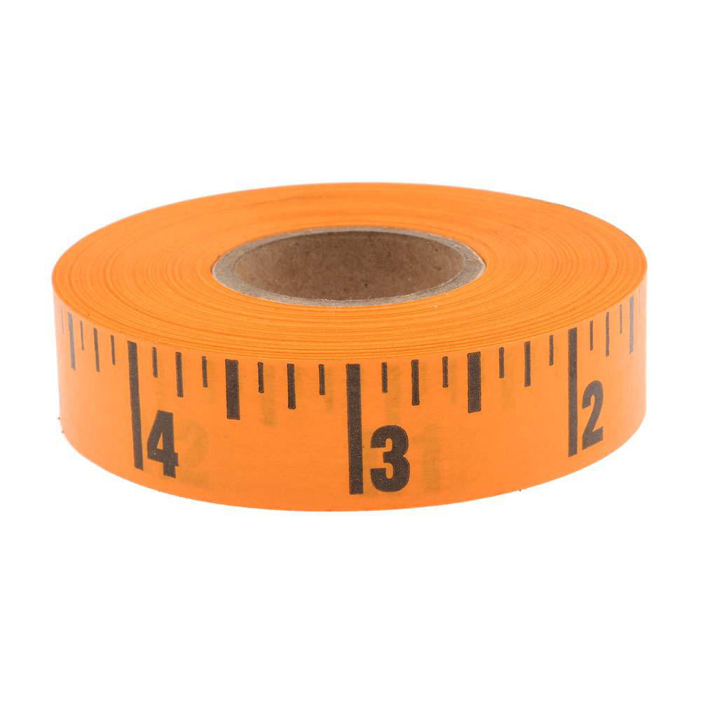 NADCO TABLEMEASURE 60 Ft. Long x 5/8 Inch Wide, 1/4 Inch Graduation, Orange, Adhesive Tape Measure