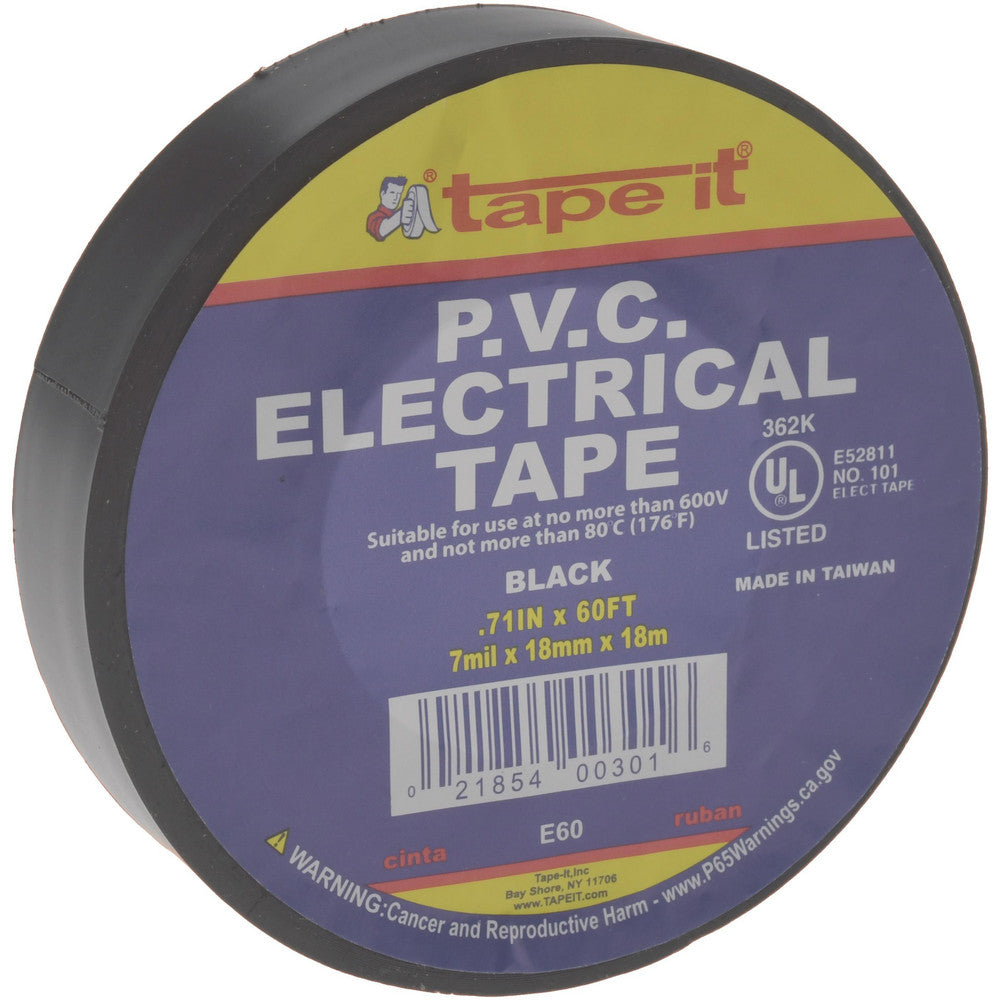 Value Collection 00324806 Electrical Tape 3/4" Wide, 60' Long, 7 mil Thick, Black