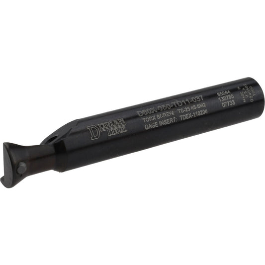 Dorian Tool 73310165244 60&deg Included Angle, 1/2" Max Cutting Diam, 3/8" Shank Diam, TDEX 110204-EN Insert Style, Indexable Dovetail Cutter
